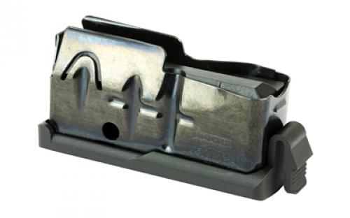 Savage Magazine, Integral Release, 243 Winchester, 7MM-08 REM/6.5 Creedmoor/260 REM/ 308 WIN/338 Federal, 4 Rounds, Fits AXIS/AXIS Stainless/11 Light Weight Hunter/11Trophy Hunter XP/10 Trophy Hunter XP/11 Lady Hunter/11 Hunter XP/16 Trophy Hunter XP/110 Engage Hunter XP/11 DOA Hunter XP/110 APEX XP/110 (short action)/110 Hog Hunter/110 Ultralite Matte Blued Finish 55232