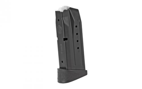 Smith & Wesson Magazine, 9MM, 12 Rounds, Fits M&P Compact, with Black Finger Rest, Steel, Black 194530000