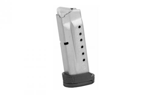 Smith & Wesson Magazine, 9MM, 8 Rounds, Fits M&P SHIELD, with Finger Rest, Stainless 199360000