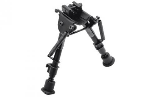 Truglo TAC POD Adjustable Bipod, Fixed, Adaptor, Fits Sling Swivel Stud or Picatinny Rail, 6-9, Black TG-TG8901S