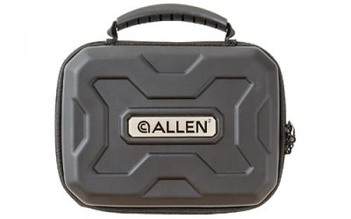 Allen Exo Pistol Case, Black Thermo-molded Exoskeleton, 9x6.25, Lockable Zipper 82-9