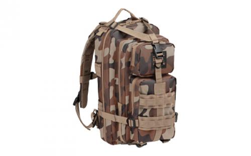 Bulldog Cases BDT Day Pack, Backpack, 18x10x10, Nylon, Throwback Camo BDT410TBC