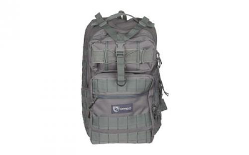 Drago Gear Atlus Backpack, 600 Polyester, 19x11x10, Gray 14-308GY