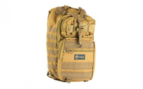 Drago Gear Atlus Sling Backpack, Backpack, Tan, 600D Polyester, 19x11x10 14-308TN