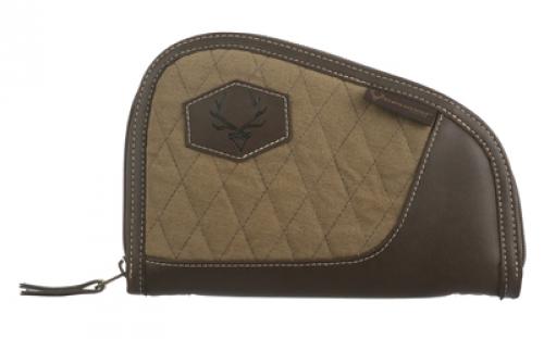 Evolution Outdoor President Series, Pistol Case, Fits Most Handguns Up to 8, Cotton Duck Canvas and Brown Fleece Lining Construction, Brown 44376-EV