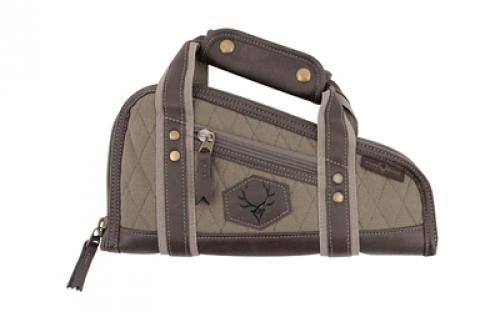 Evolution Outdoor President Series, Pistol Case, Fits Most Handguns Up to 12, Cotton Duck Canvas and Brown Fleece Lining Construction, Brown 44377-EV