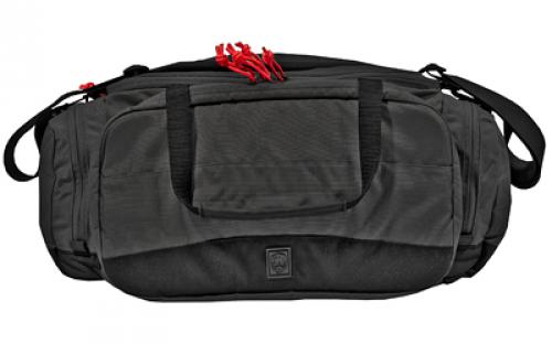 Grey Ghost Gear Range Bag, Black with Red Zipper Pulls, 500D Cordura Nylon, 9x20x7, 1,260 Total Cubic Inches 60200-2