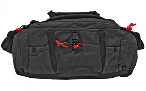 Grey Ghost Gear Range Bag, Black with Red Zipper Pulls, 500D Cordura Nylon, 9"x20"x7", 1,260 Total Cubic Inches 60200-2