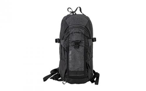 Grey Ghost Gear TQ Hydration Pack, Backpack, Nylon Construction, Matte Finish, Black and Heather Black, Included 3Liter Bladder GTG5987-2D-2H