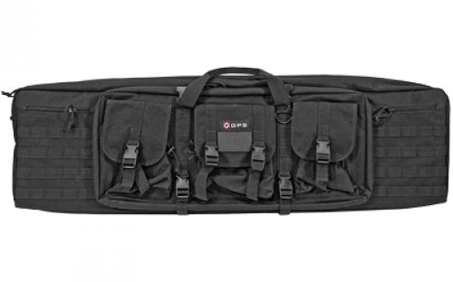 GPS Tactical Double Rifle Case, Black, 42, 600 Denier Polyester GPS-DRC42