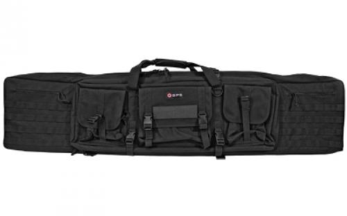 GPS Tactical Double Rifle Case, Black, 55, 600 Denier Polyester GPS-DRC55