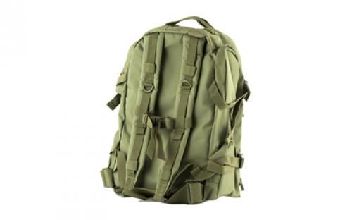 NCSTAR Tactical Backpack, 18" x 12" x 6" Main Compartment, Nylon, Green, Adjustable Shoulder Straps, Exterior PALS/ MOLLE Webbing, Hydration Bladder Compatible CBG2911