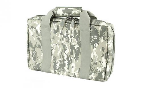 NCSTAR Discreet Pistol Case, Nylon, Digital Camo, Two Padded Handgun Compartments, Six Elastic Magazine Loops, Carry Handle CPD2903