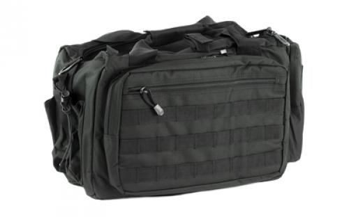 NCSTAR Competition Range Bag, Nylon, Black, Exterior PALS/ MOLLE Webbing, Includes Shoulder Strap & Brass Bag CVCRB2950B