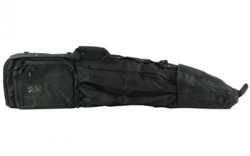 NCSTAR Drag Bag, 45 Rifle Case, Nylon, Black, Includes Backpack Shoulder Straps CVDB2912B