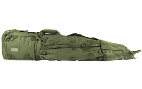 NCSTAR Drag Bag, 45 Rifle Case, Nylon, Green, Includes Backpack Shoulder Straps CVDB2912G