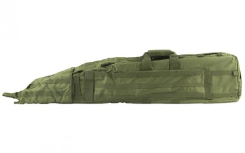 NCSTAR Drag Bag, 45" Rifle Case, Nylon, Green, Includes Backpack Shoulder Straps CVDB2912G