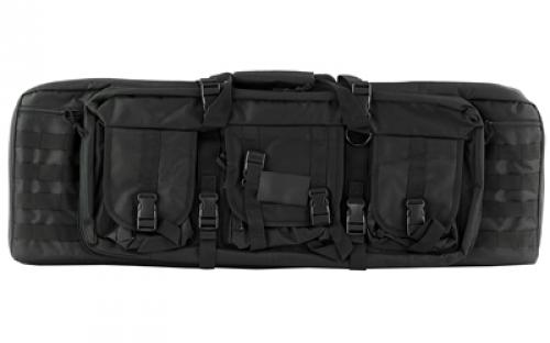 NCSTAR Double Carbine Case, 36 Rifle Case, Nylon, Black, Exterior PALS Webbing, Interior Padded with Thick Foam, Accommodates two Rifles CVDC2946B-36