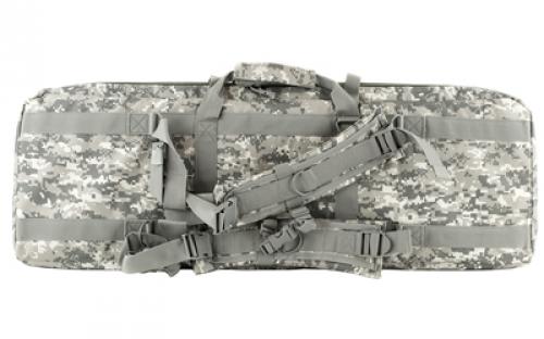 NCSTAR Double Carbine Case, 36" Rifle Case, Nylon, Gray Digital Camo, Exterior PALS Webbing, Interior Padded with Thick Foam, Accommodates two Rifles CVDC2946D-36