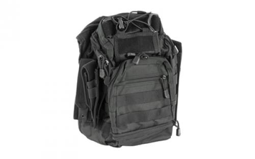 NCSTAR First Responder Utility Bag, Nylon, Black, MOLLE / PALS Webbing, Rear Concealed Carry Pocket, Shoulder Strap CVFRB2918B