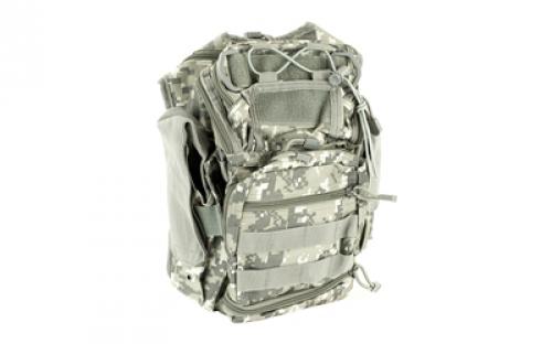 NCSTAR First Responder Utility Bag, Nylon, Gray Digital Camo, MOLLE / PALS Webbing, Rear Concealed Carry Pocket, Shoulder Strap CVFRB2918D