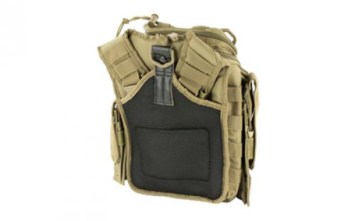 NCSTAR First Responder Utility Bag, Nylon, Tan, MOLLE / PALS Webbing, Rear Concealed Carry Pocket, Shoulder Strap CVFRB2918T