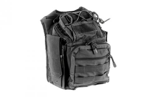 NCSTAR First Responder Utility Bag, Nylon, Gray, MOLLE / PALS Webbing, Rear Concealed Carry Pocket, Shoulder Strap CVFRB2918U