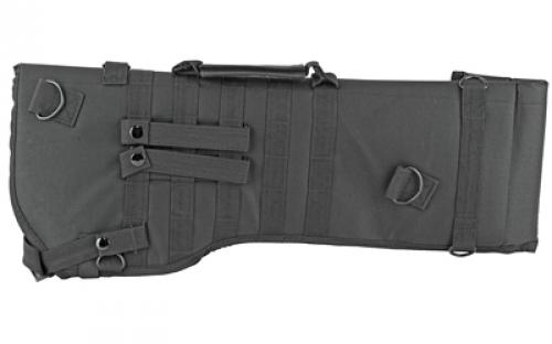 NCSTAR Rifle Scabbard, Black, Nylon, 22" Length, Six Metal D-Ring locations, Includes Padded Shoulder Sling CVRSCB2919B