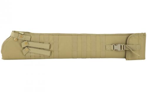 NCSTAR Shotgun Scabbard, Tan, Nylon, 29 Length, Six Metal D-Ring locations, Includes Padded Shoulder Sling CVSCB2917T