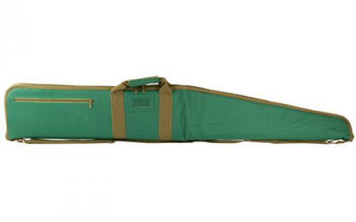 NCSTAR 2958 Series Shotgun Case, Green, Nylon, 54" Length, Metal Lockable Zipper Pulls, Includes Adjustable 2" Shoulder Strap with Shoulder Pad CVSHG2958-54