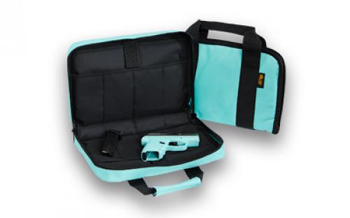 US PeaceKeeper Attache, Pistol Case, 12.5x6.5, 600 Denier Polyester, Robins Egg Blue P21122