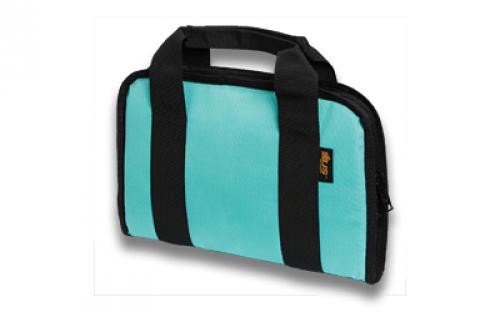 US PeaceKeeper Attache, Pistol Case, 12.5"x6.5", 600 Denier Polyester, Robins Egg Blue P21122