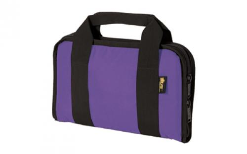 US PeaceKeeper Attache, Pistol Case, 12.5x6.5, 600 Denier Polyester, Purple P21124