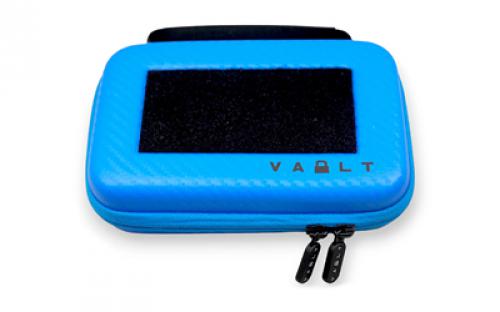 Vault Case Nano, Mini Case, 3 Removable Flex Panels, Velcro Top Lid Patch Panel, 7x4.5x2, Faux Blue Carbon Fiber Outer Shell VLTNANOBLUCBN