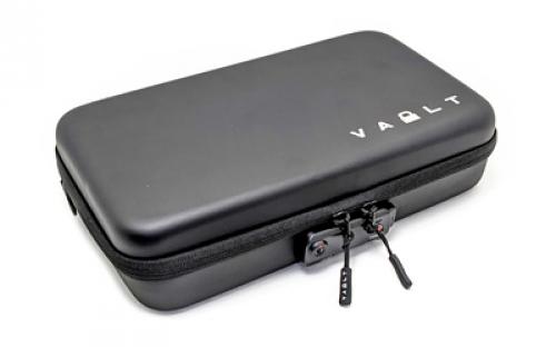 Vault Case Case Secure, Velcro Flex Panels, Elastic Holders, Combination Style Locking Mechanism, 11x6.5, Smooth Matte Finish, Black, Includes Detachable Shoulder Strap VLTSECMAT