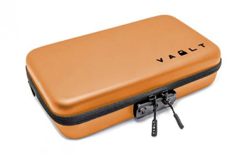 Vault Case Case Secure, Velcro Flex Panels, Elastic Holders, Combination Style Locking Mechanism, 11x6.5, Smooth Matte Finish, Orange, Includes Detachable Shoulder Strap VLTSECORANGE