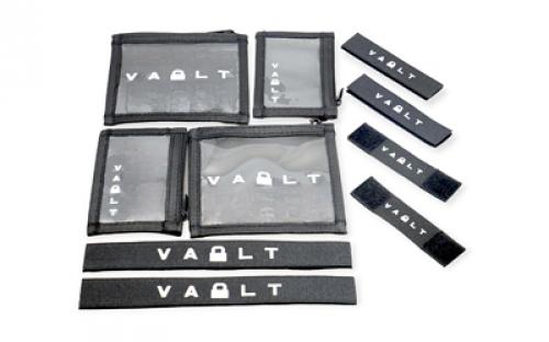 Vault Case Super Pack, Black, Includes 2 Small Pouches, 2 Large Pouches, 4 Short Elasctic Velcro Strips, 2 Long Elastic Velcro Strips VLTSUPERPACK