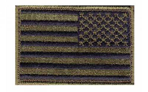 BLACKHAWK Reversed American Flag Patch, 2X3, Tan/Black 90DTFV-R