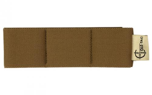 Cole-TAC Elastic Organizer, 3-Cell, Velcro Loop Backing, Coyote Brown EE3003