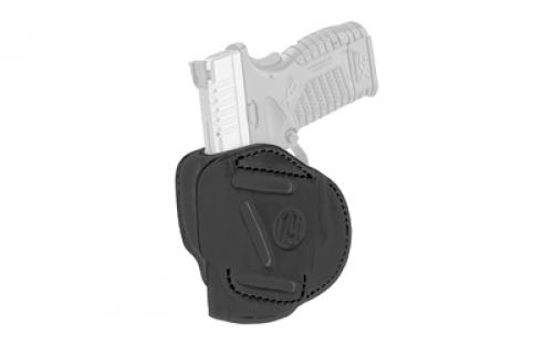 1791 3 Way Holster, OWB Holster, Size 4, Ambidextrous, Stealth Black, Leather 3WH-4-SBL-A