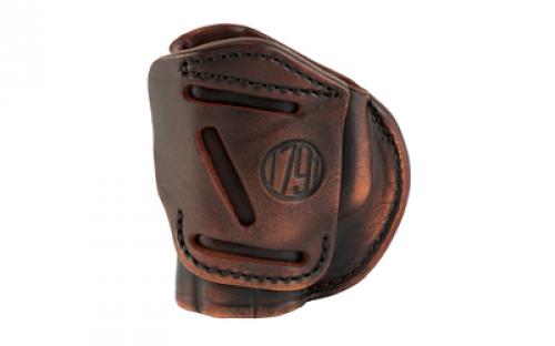 1791 4 Way Holster Size 3, IWB or OWB Holster, Fits Compact Pistols, Matte Finish, Vintage Leather, Right Hand 4WH-3-VTG-R