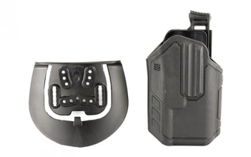 BLACKHAWK Omnivore L2 Multi-Fit Holster, Fits More Than 150 Styles of Semi-Automatic Handguns with Streamlight TLR 1 & 2, Thumb Activated Retention Mechanism, Level 2 Retention, Right Hand, Black 419002BBR