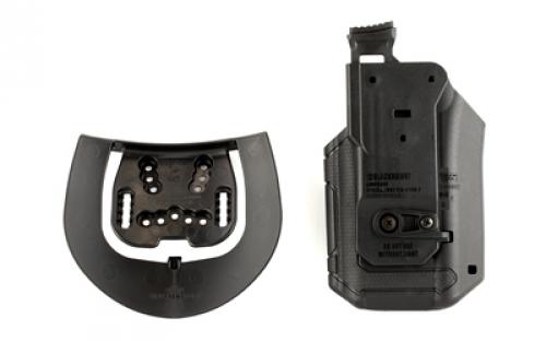 BLACKHAWK Omnivore L2 Multi-Fit Holster, Fits More Than 150 Styles of Semi-Automatic Handguns with Streamlight TLR 1 & 2, Thumb Activated Retention Mechanism, Level 2 Retention, Right Hand, Black 419002BBR