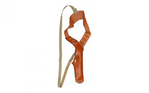 Bianchi X15, Vertical Shoulder Holster, Right Hand, Tan, Med, Leather 12361