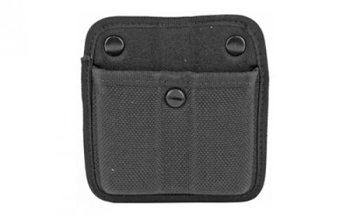 Bianchi Model 7922 AccuMold Triple Threat II Double Magazine Pouch, Fits Browning Hi-Power, Nylon, Black Finish 18797