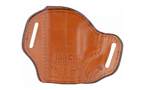 Bianchi Model #57 Remedy Open Top Leather Holster, Fits S&W M&P Shield, Tan, Right Hand 23996