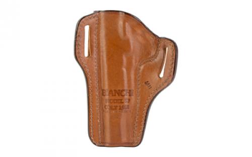 Bianchi Model #57 Remedy Open Top Leather Holster, Fits 1911 Government, Tan, Right Hand 25016