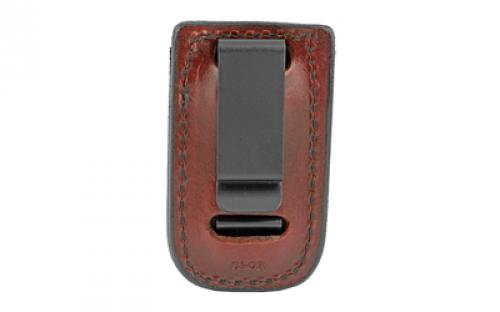 Don Hume Clip-On Magazine Pouch, Fits Double Stack Magazines, Brown Leather D739081