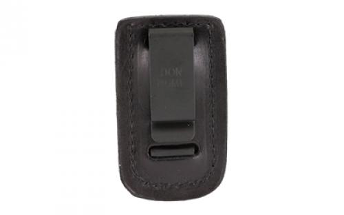 Don Hume Clip-On Magazine Pouch, Fits Glock 43 Magazines, Black Leather D739103