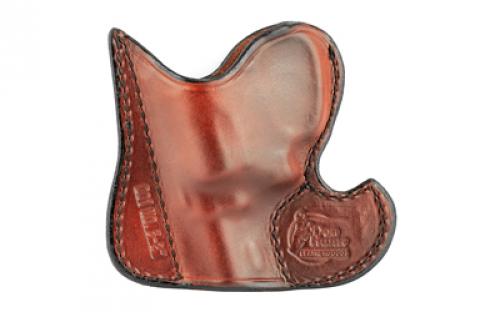 Don Hume 001 Front Pocket Holster, Fits Taurus 85, S&W J Frame, Ambidextrous, Brown Leather J100100R